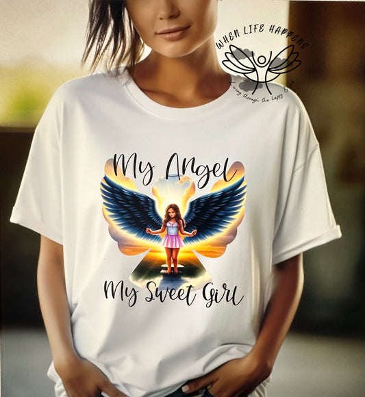Daughter in Heaven Shirt, My sweet Angel Girl shirt