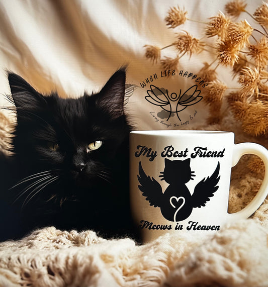 Cat Meows in Heaven Mug, Best friend Cat in Heaven